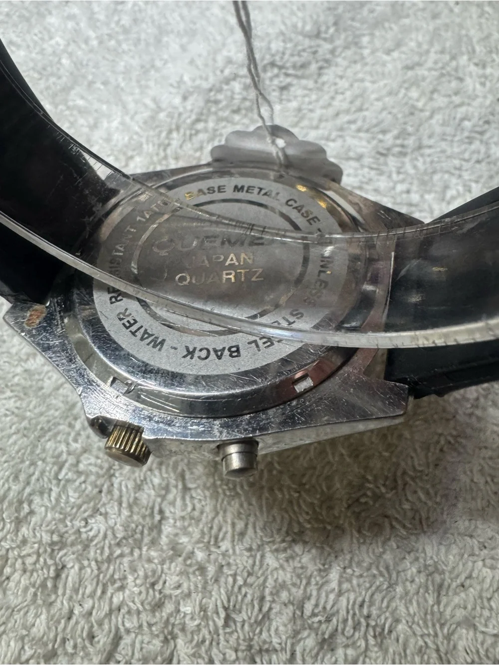 Yellow Dial Analog-Digital Quartz Watch - Black Strap